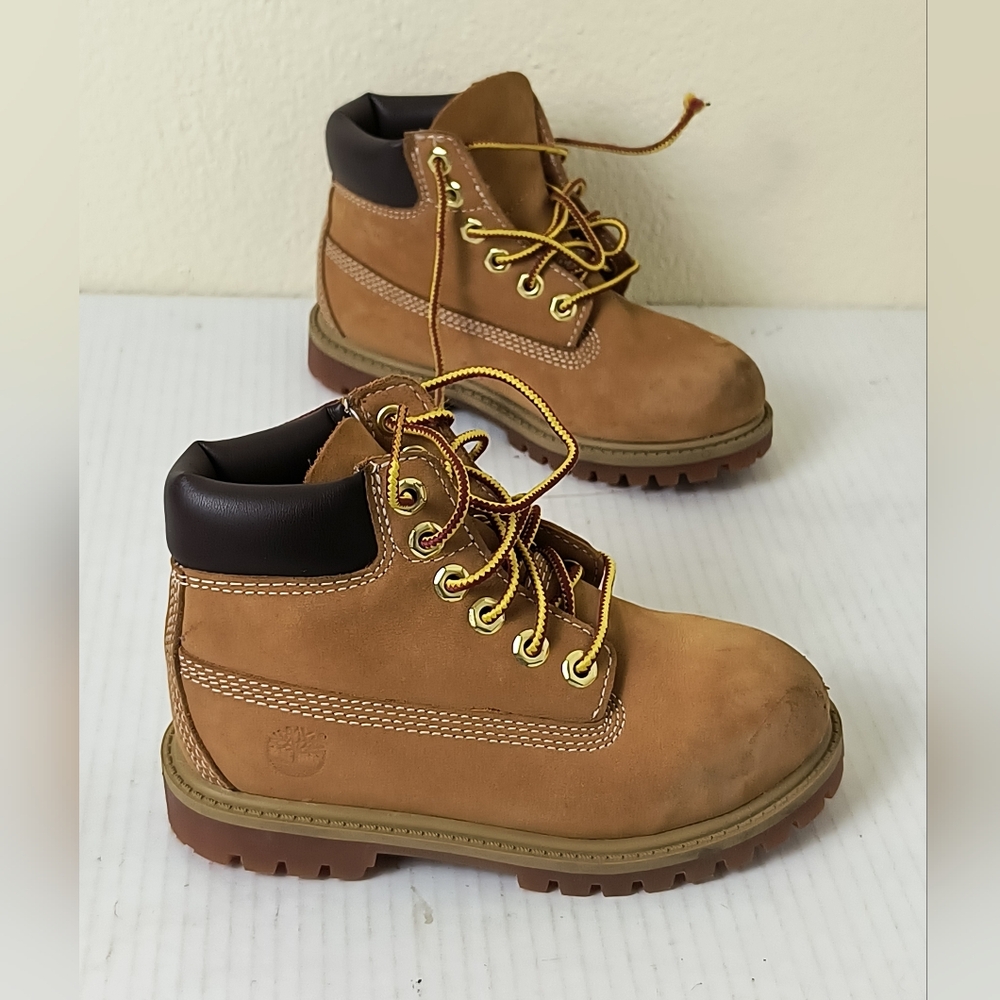 Timberland High Top Boots Toddlers 11 Tan Hiking Outdoor